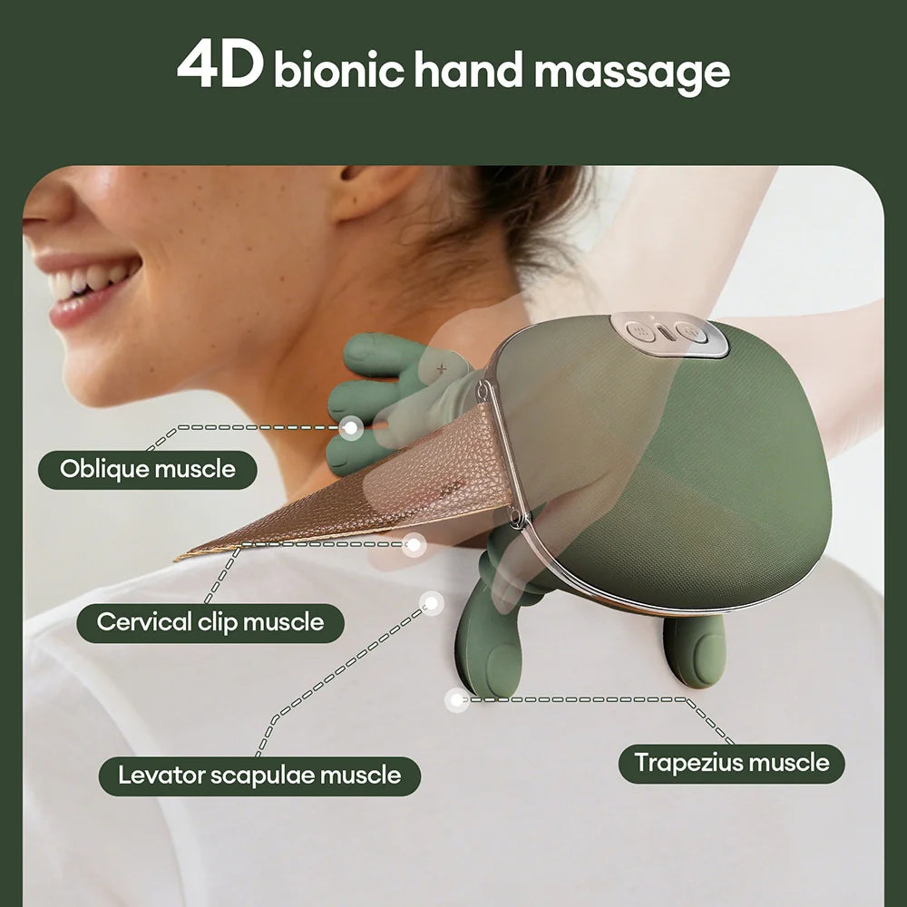 4D Bionic Neck & Shoulder Massager (Wireless, Kneading)