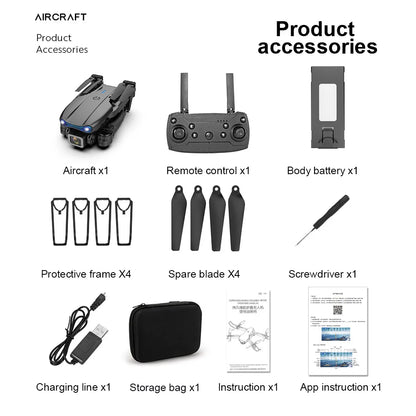 E99Pro 4K Drone – Dual Camera & Obstacle Avoidance