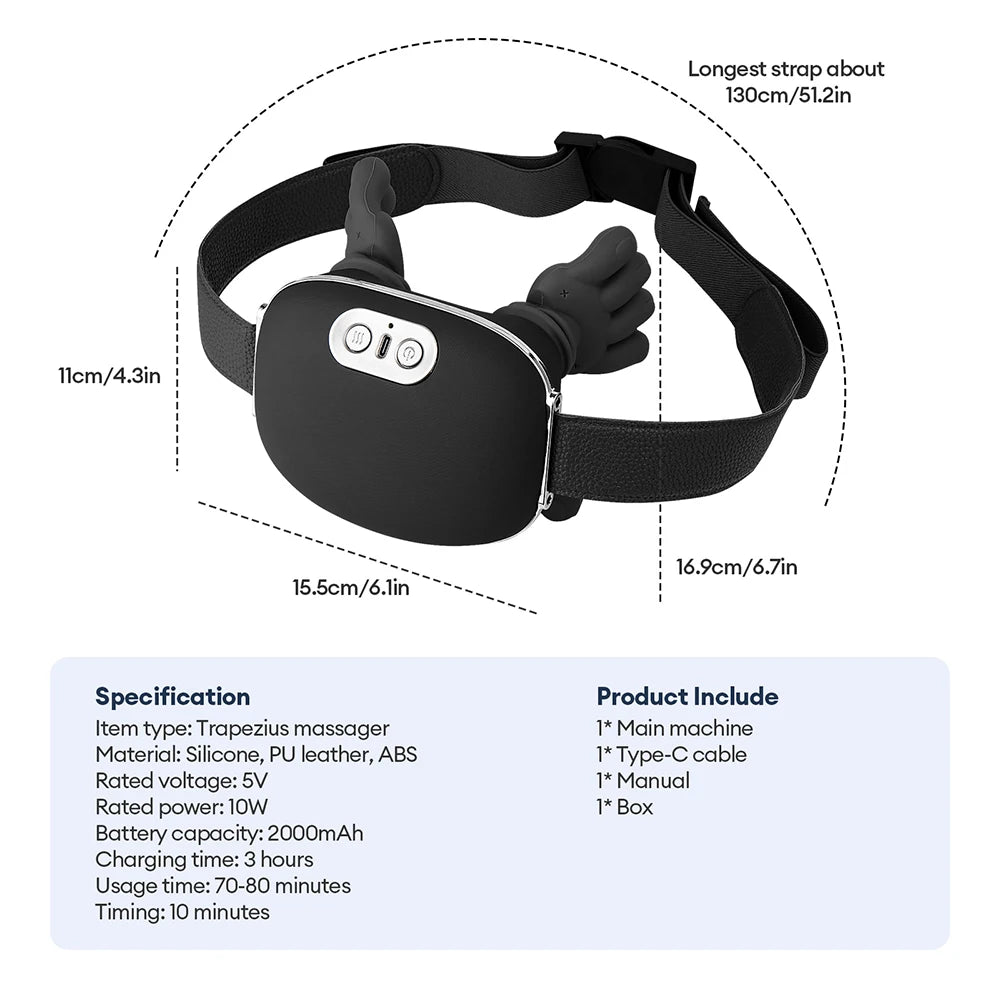 4D Bionic Neck & Shoulder Massager (Wireless, Kneading)
