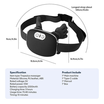 4D Bionic Neck & Shoulder Massager (Wireless, Kneading)