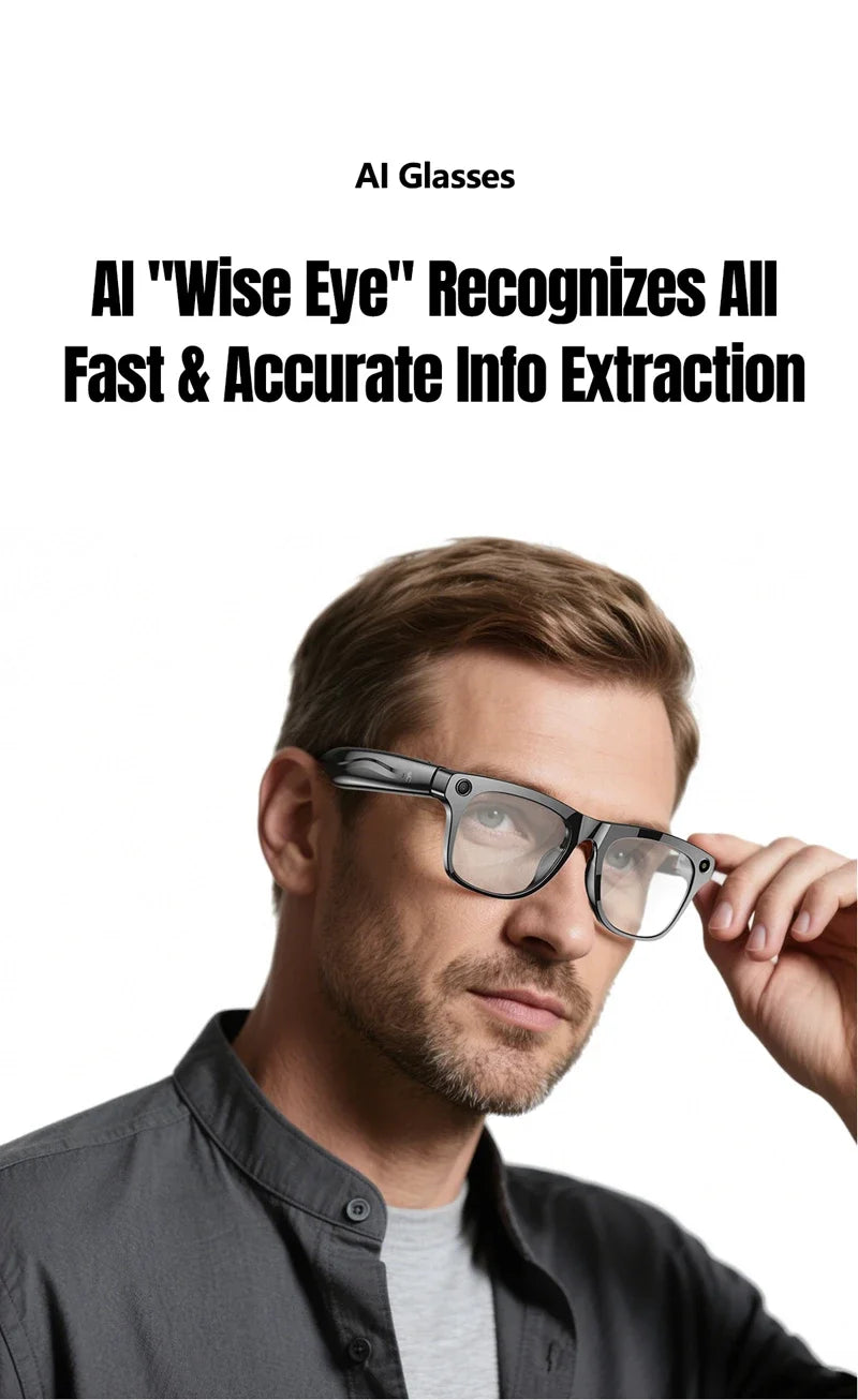 4K AI Smart Glasses with Camera & Bluetooth Calls