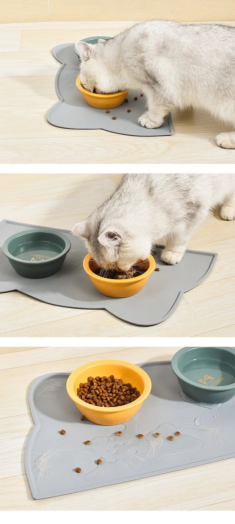 Non-Slip Silicone Pet Food Mat – Leak-Proof
