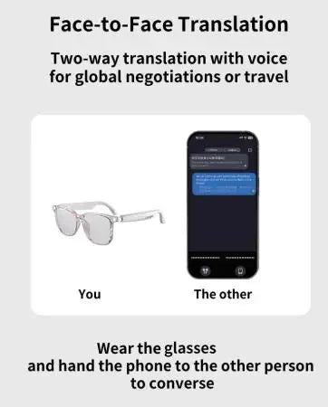 HYUNDAI HY-C8 AI Smart Glasses with Bluetooth Earphones