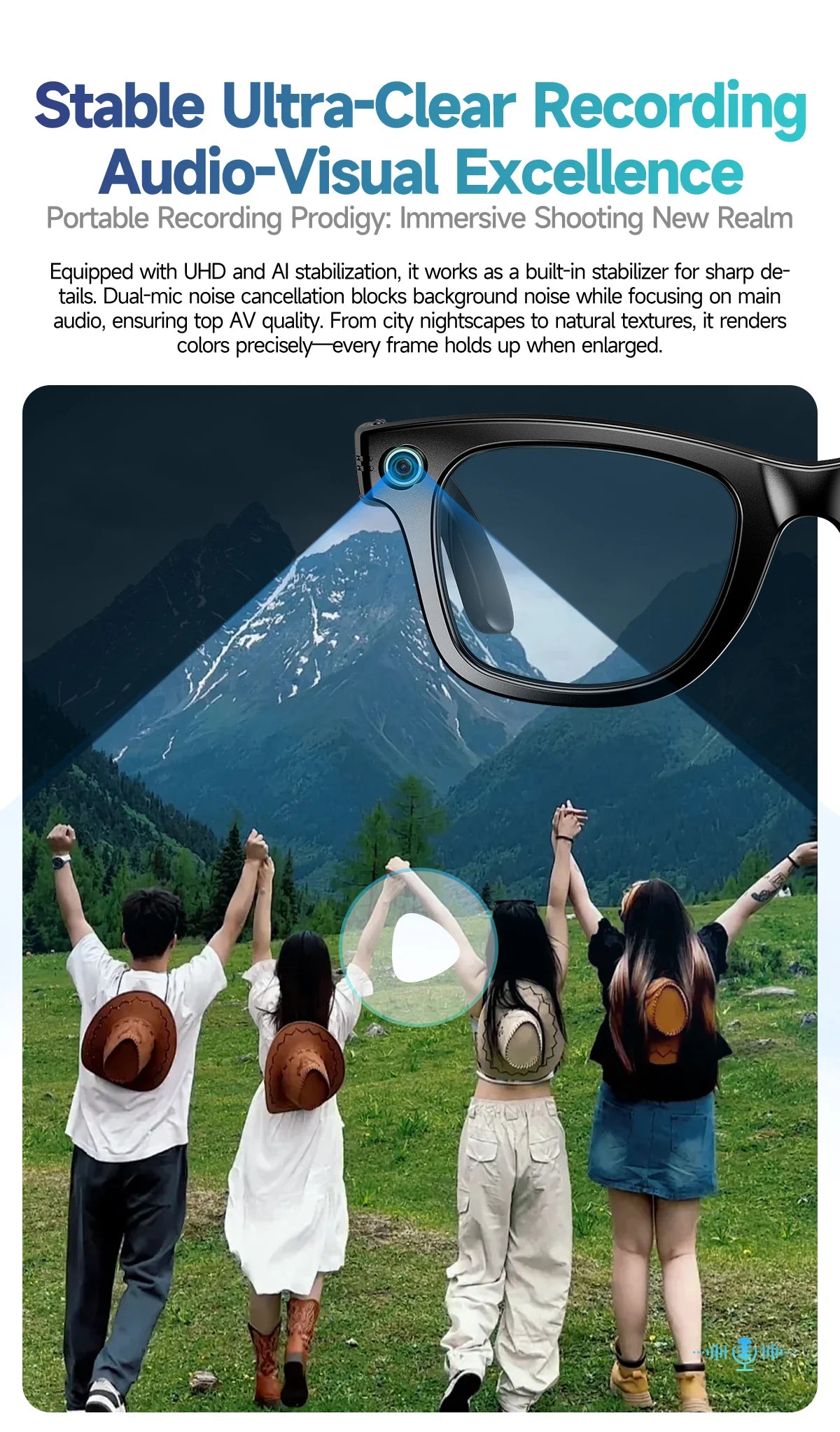 AI Smart Glasses with Camera, Calls & Translation