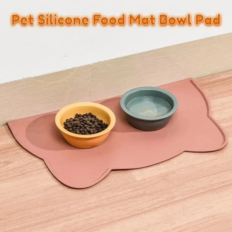 Non-Slip Silicone Pet Food Mat – Leak-Proof