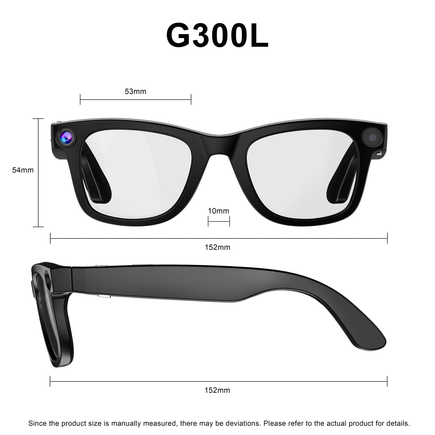 ERVPES G300 AI Smart Glasses (HD Camera & Bluetooth Calls)