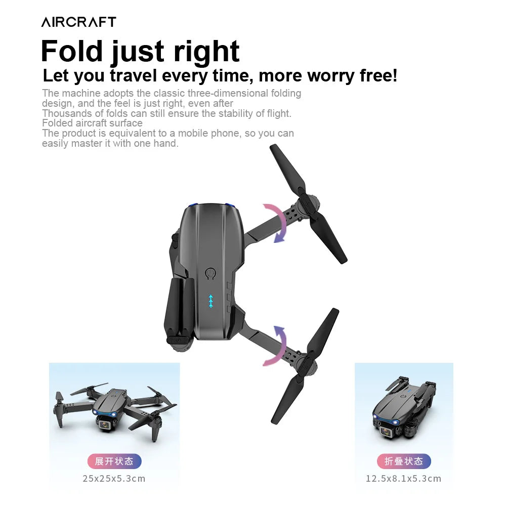 E99Pro 4K Drone – Dual Camera & Obstacle Avoidance