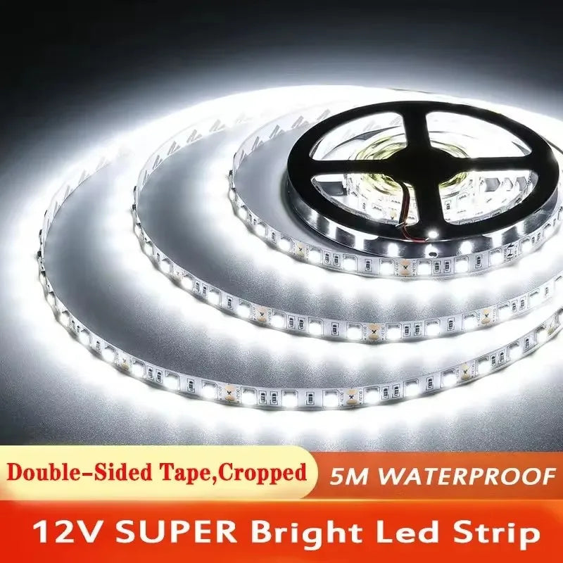 12V LED Light Strip 5M – SMD 2835, Multi-Color