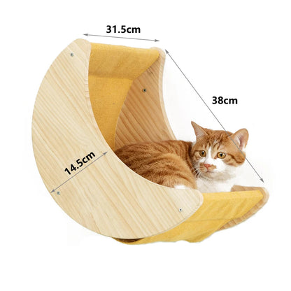 Wall-Mounted Cat Tree – Shelves, Scratcher & Hammock