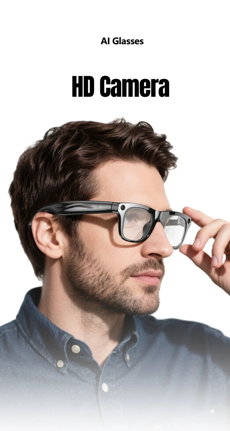 4K AI Smart Glasses with Camera & Bluetooth Calls