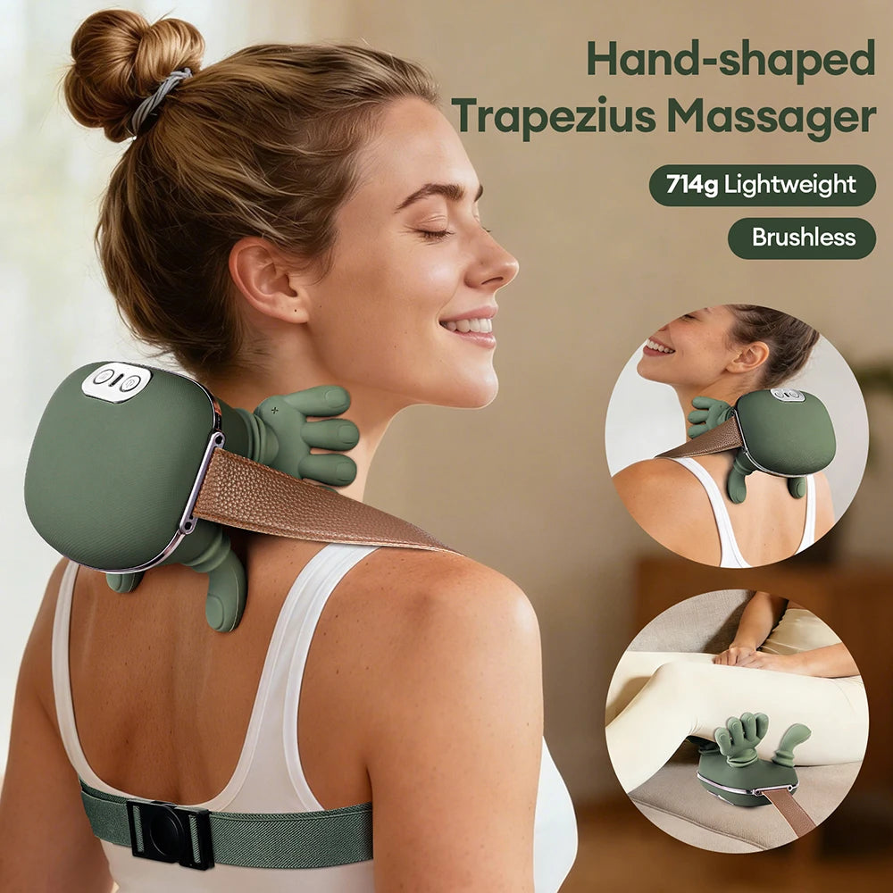 4D Bionic Neck & Shoulder Massager (Wireless, Kneading)