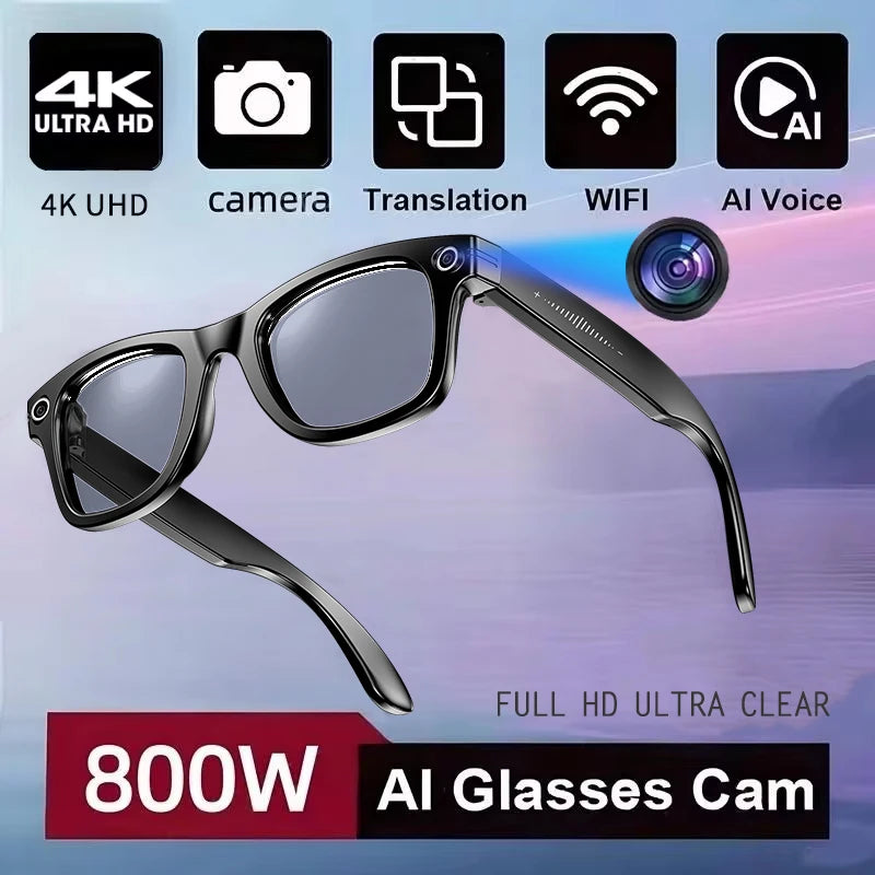 AI Smart Glasses with Camera, Calls & Translation