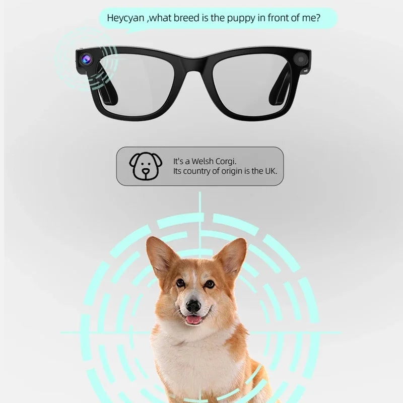 4K AI Smart Glasses with Camera & Bluetooth Calls