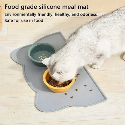 Non-Slip Silicone Pet Food Mat – Leak-Proof
