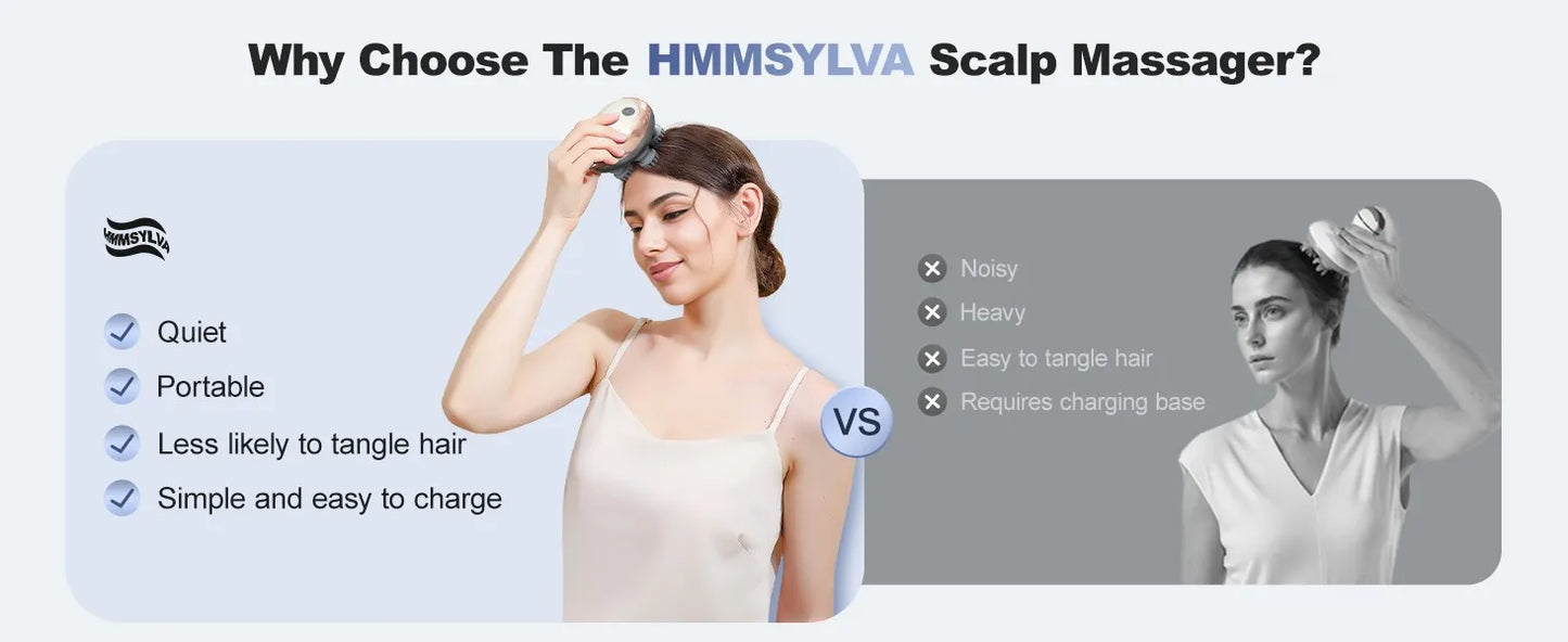 Electric Scalp Massager – Handheld & Portable