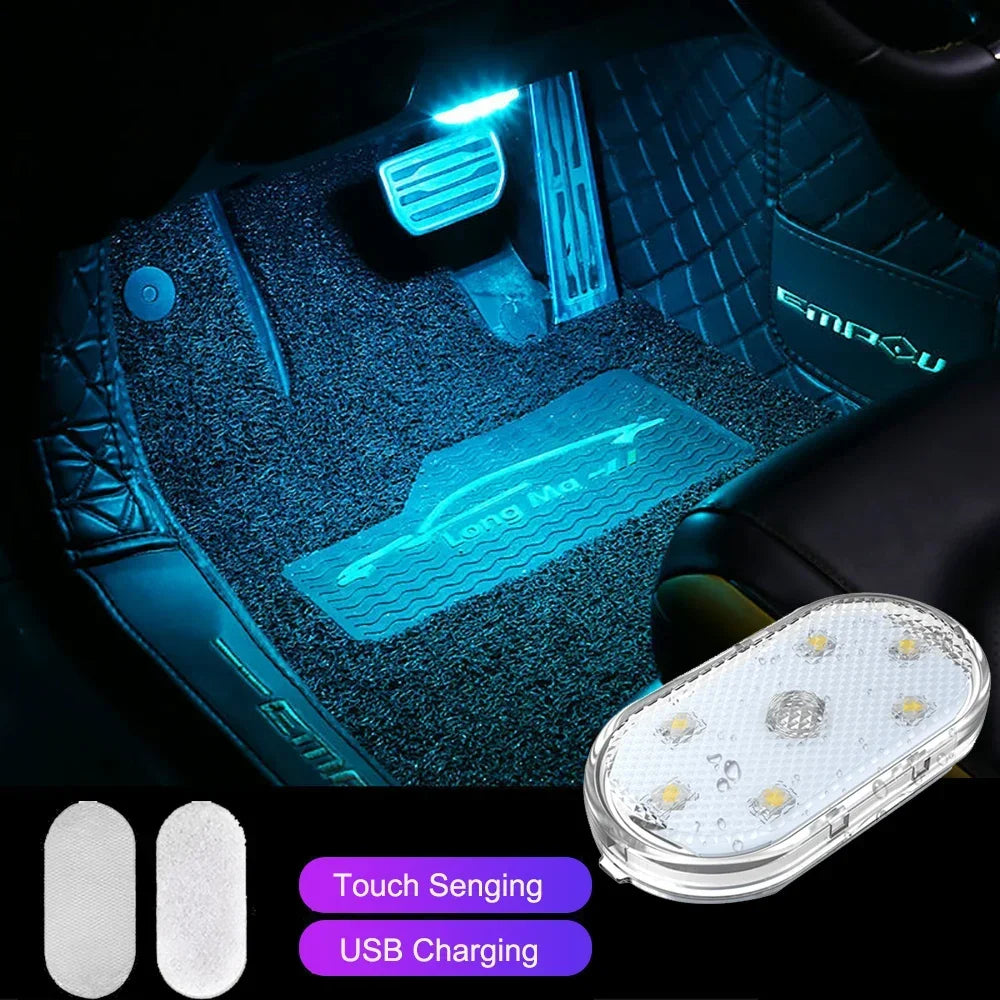Wireless LED Car Interior Lights – USB Rechargeable