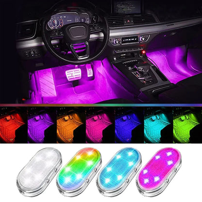 Wireless LED Car Interior Lights – USB Rechargeable
