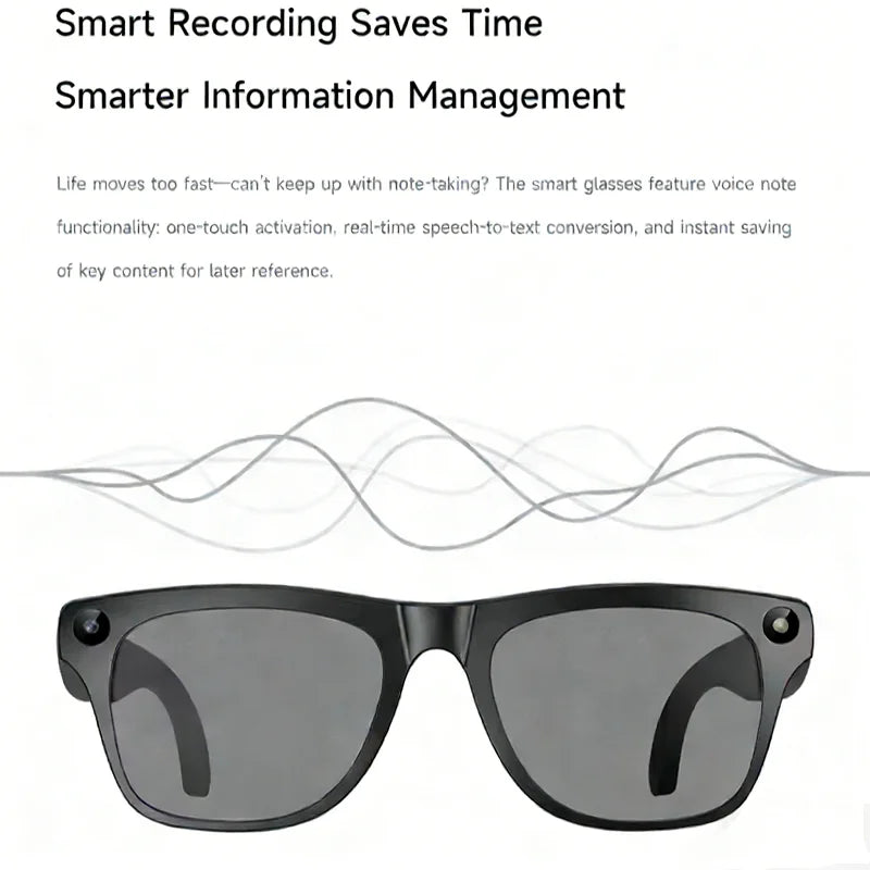 4K AI Smart Glasses with Camera & Bluetooth Calls