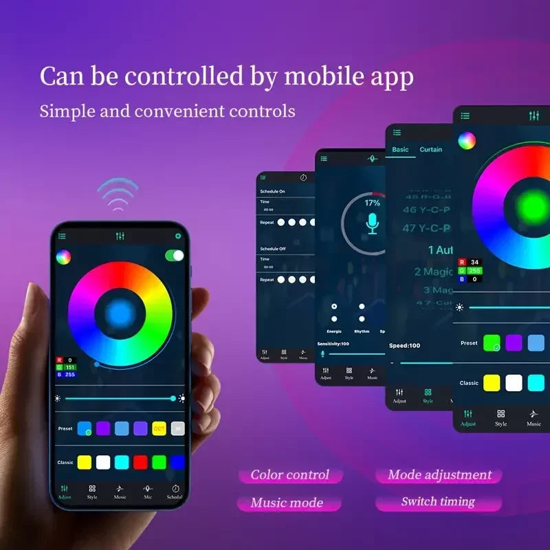 Smart RGB Neon Light Strip (Music Sync & App Control)