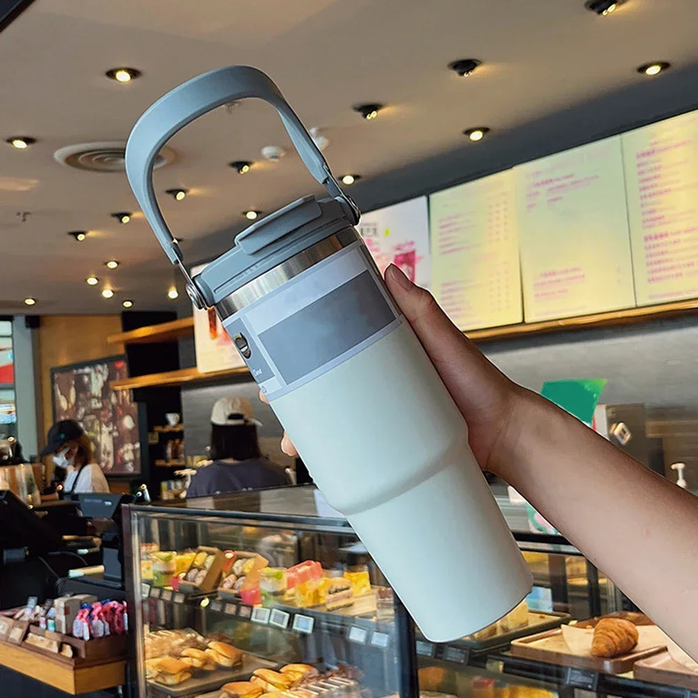 30oz Reusable Tumbler Lid – Spill-Proof with Handle