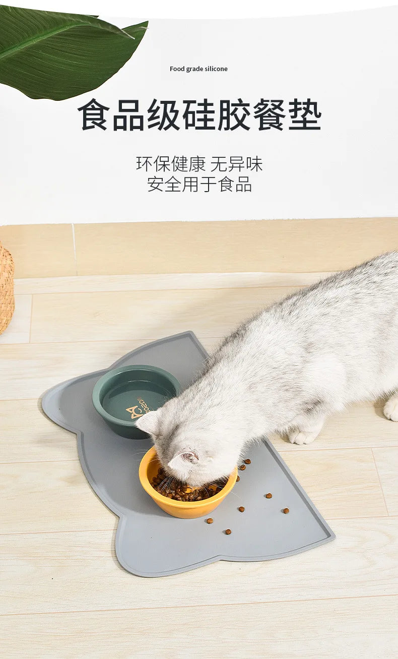 Non-Slip Silicone Pet Food Mat – Leak-Proof