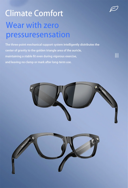 AI Smart Glasses with 2K Camera & Bluetooth Calling