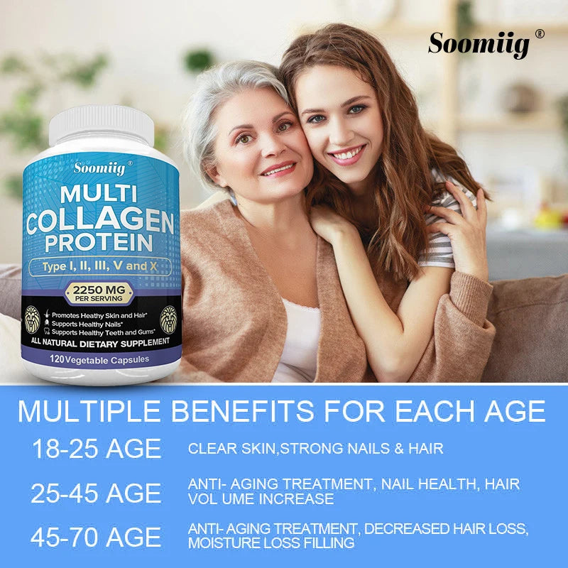 Collagen Peptides Capsules – Hair, Skin & Nails Support