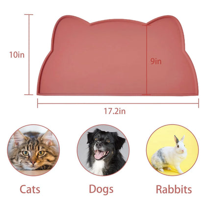 Non-Slip Silicone Pet Food Mat – Leak-Proof
