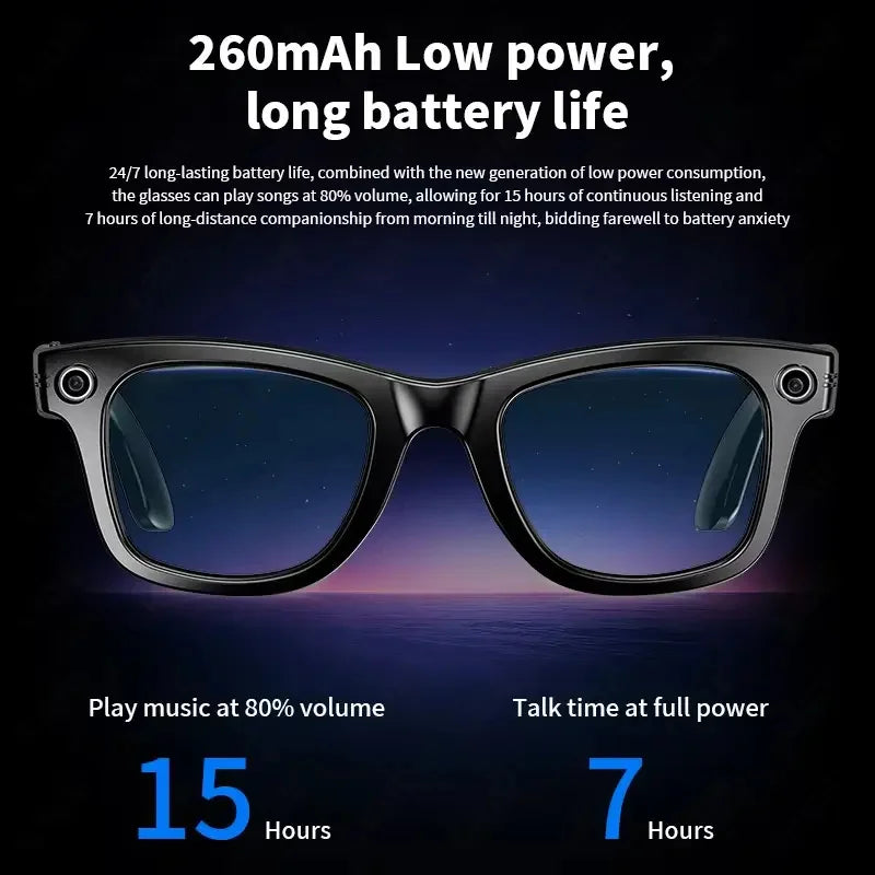 AI Smart Glasses with Camera, Calls & Translation