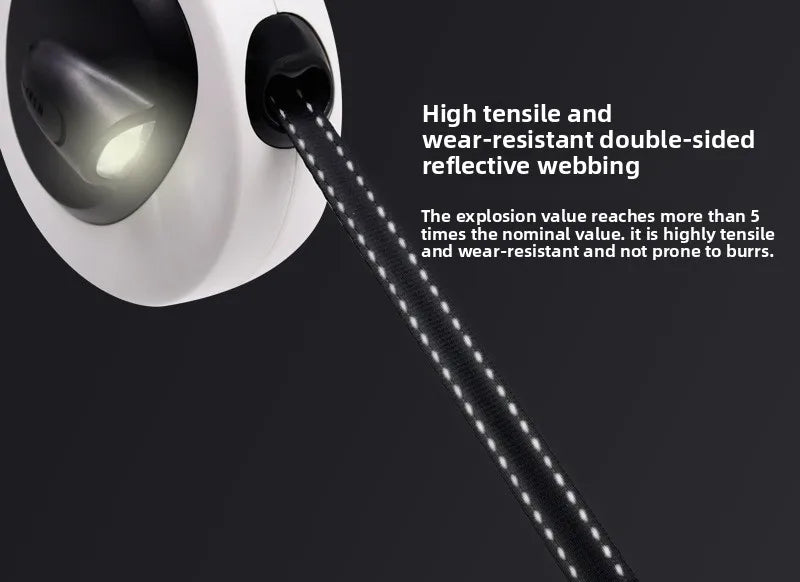 5M LED Reflective Retractable Dog Leash (Explosion-Proof)