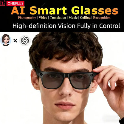 4K AI Smart Glasses with Camera & Bluetooth Calls