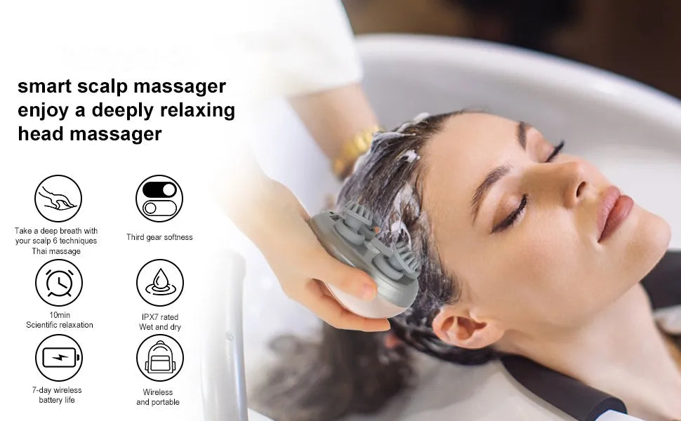 Electric Scalp Massager – Handheld & Portable