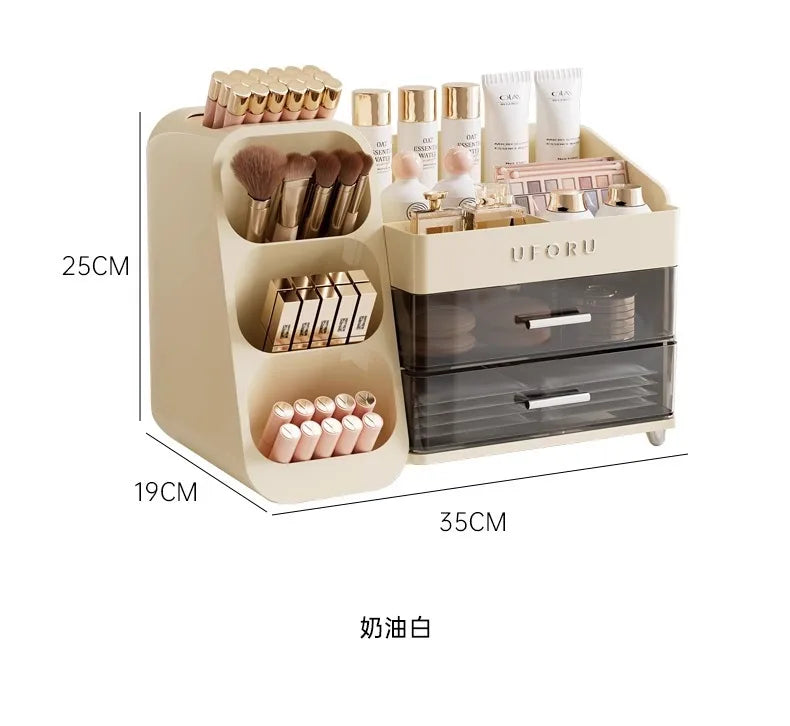 Desktop Cosmetics Storage Box – Dust-Proof & High-End
