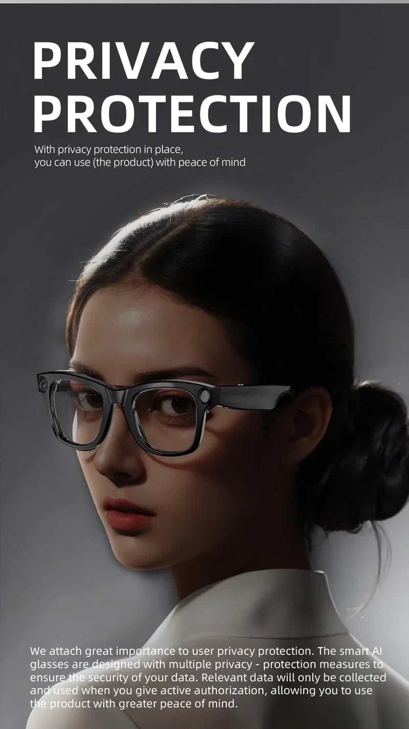 4K AI Smart Glasses with Camera & Bluetooth Calls
