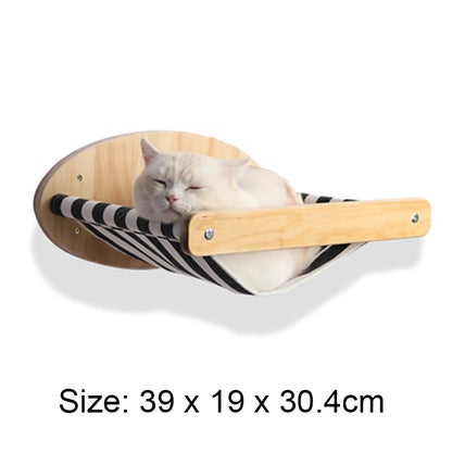 Wall-Mounted Cat Tree – Shelves, Scratcher & Hammock