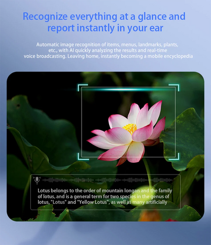 AI Smart Glasses with 2K Camera & Bluetooth Calling