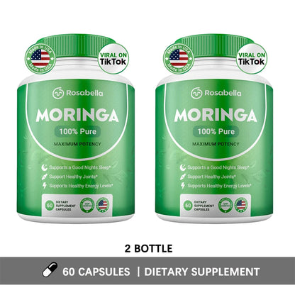 Moringa Capsules – Energy, Skin & Gut Support