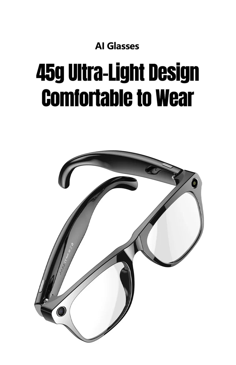4K AI Smart Glasses with Camera & Bluetooth Calls