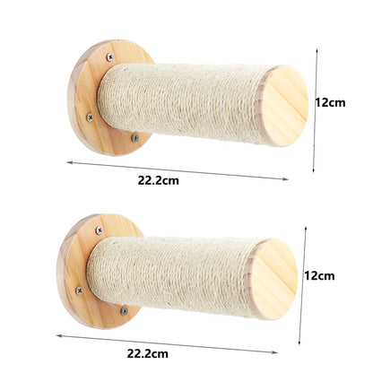 Wall-Mounted Cat Tree – Shelves, Scratcher & Hammock