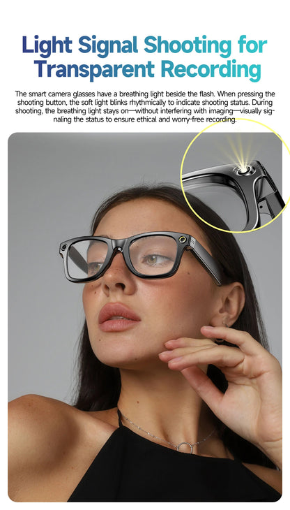 AI Smart Glasses with Camera, Calls & Translation