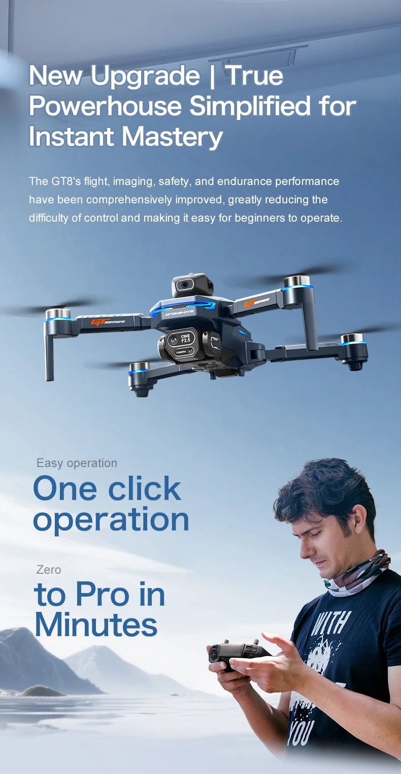 GT8 RC Drone – 6K Camera & Obstacle Avoidance