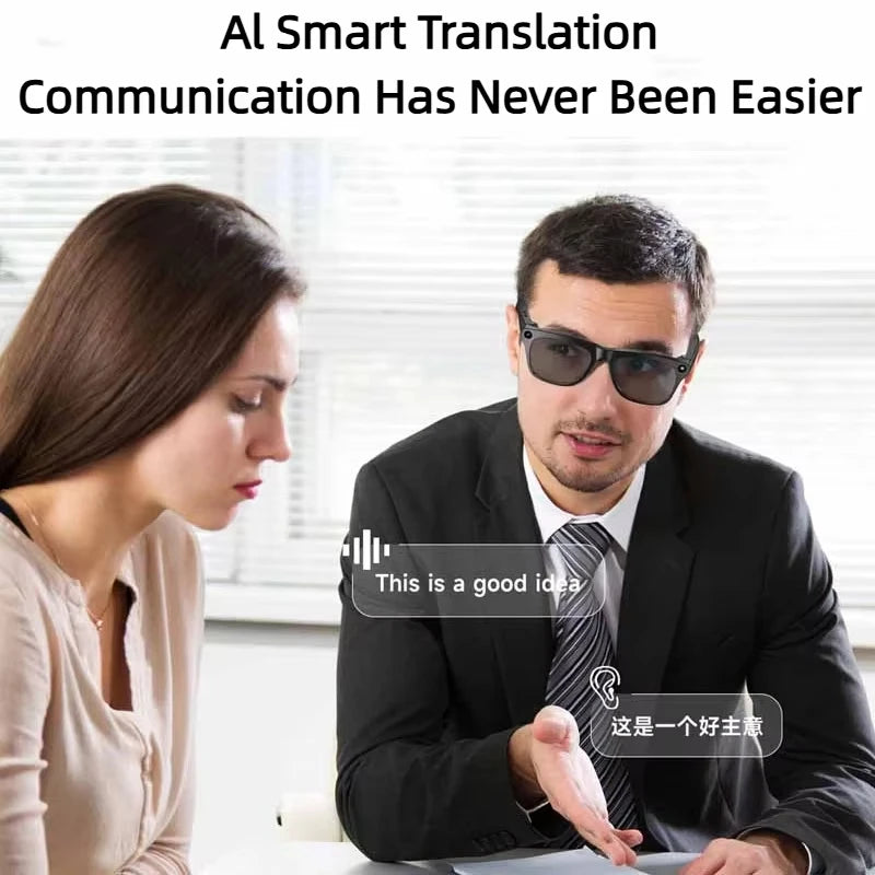4K AI Smart Glasses with Camera & Bluetooth Calls