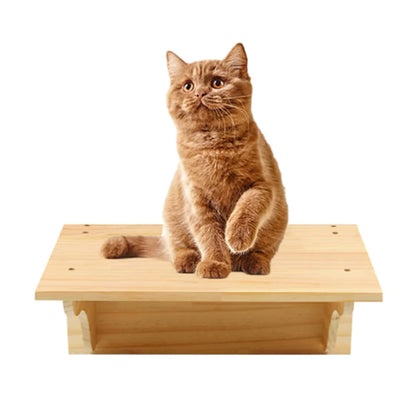 Wall-Mounted Cat Tree – Shelves, Scratcher & Hammock