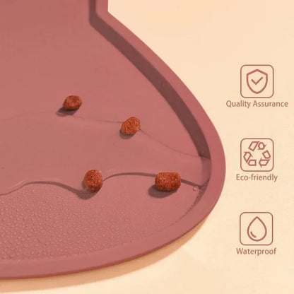 Non-Slip Silicone Pet Food Mat – Leak-Proof