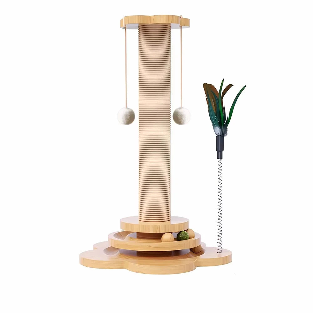 Wooden Cat Turntable Toy – Scratching & Play